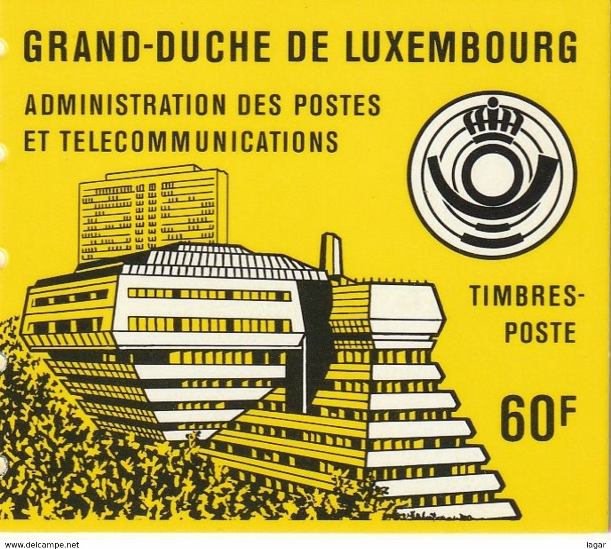 LUXEMBOURG 1986 - ROBERT SCHUMAN, BOOKLET WITH YELLOW COVER - Postzegelboekjes