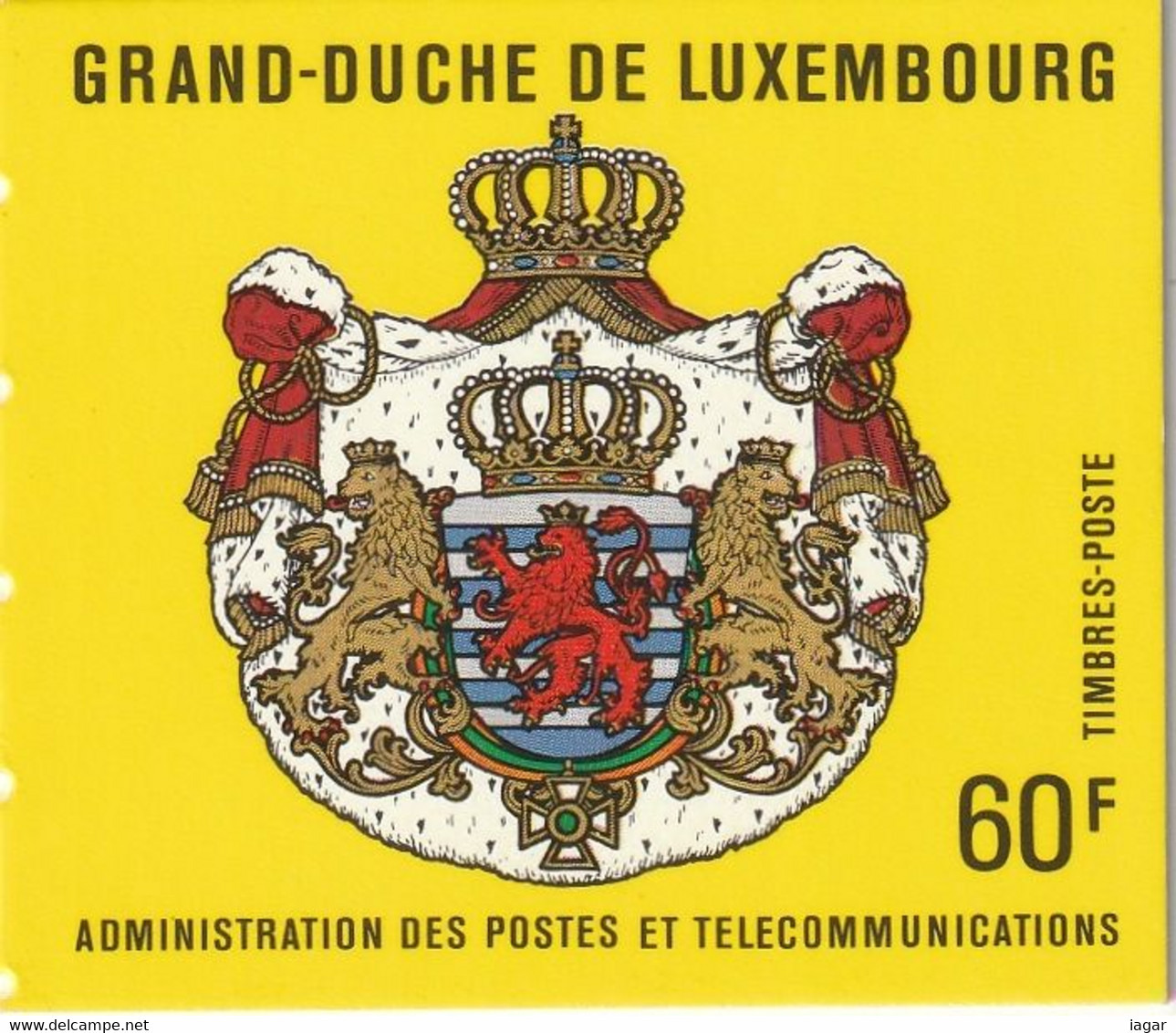 LUXEMBOURG 1989 - GRAND DUKE JEAN, BOOKLET - Booklets