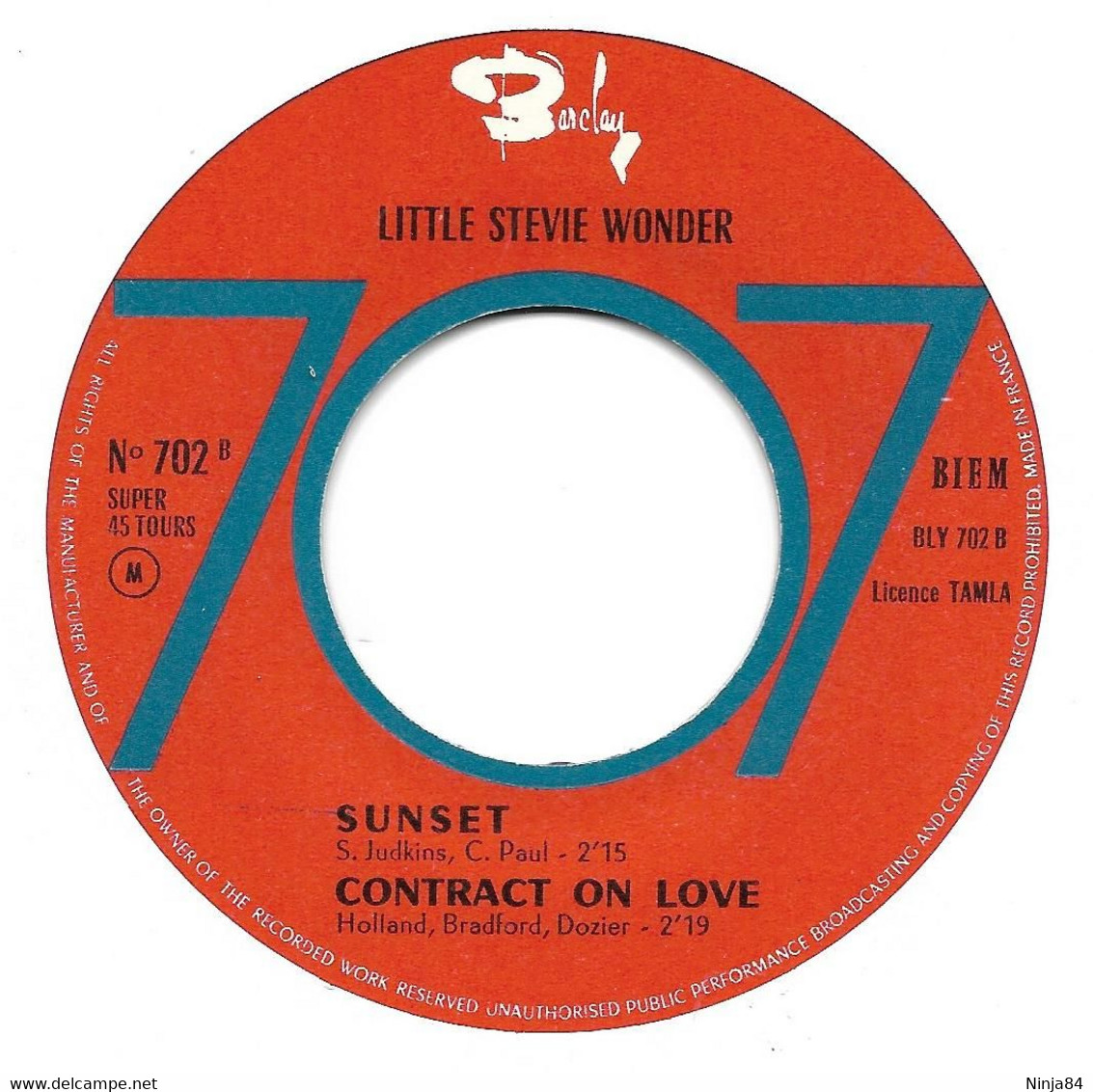 EP 45 RPM (7) Little Stevie Wonder  "  Fingertips  " - Soul - R&B