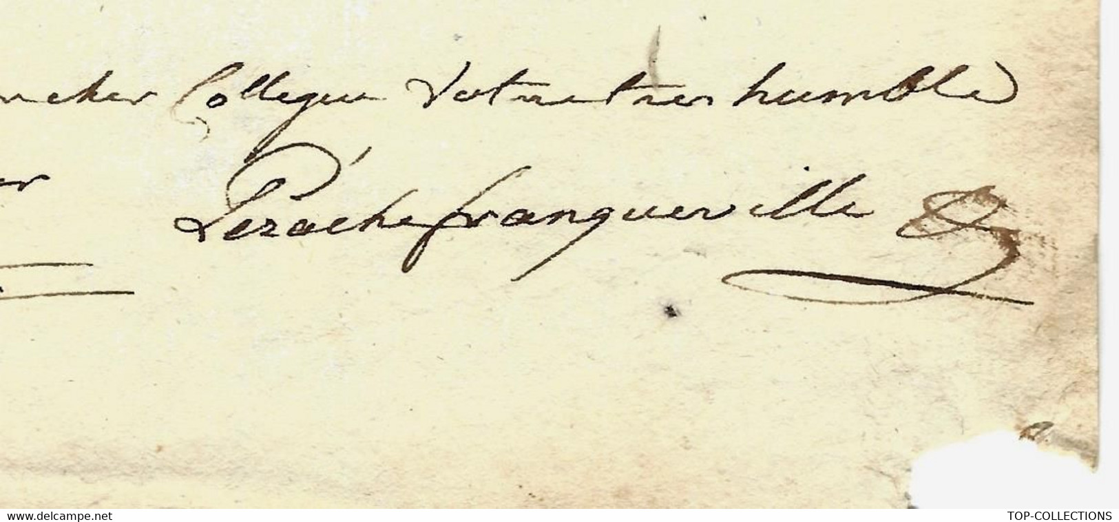 1805 ENTETE MAISON DE L’EMPEREUR PARIS Par Perache Franqueville à Le Marrier Boisdhyver VOIR SCANS+HISTORIQUE - Documents Historiques