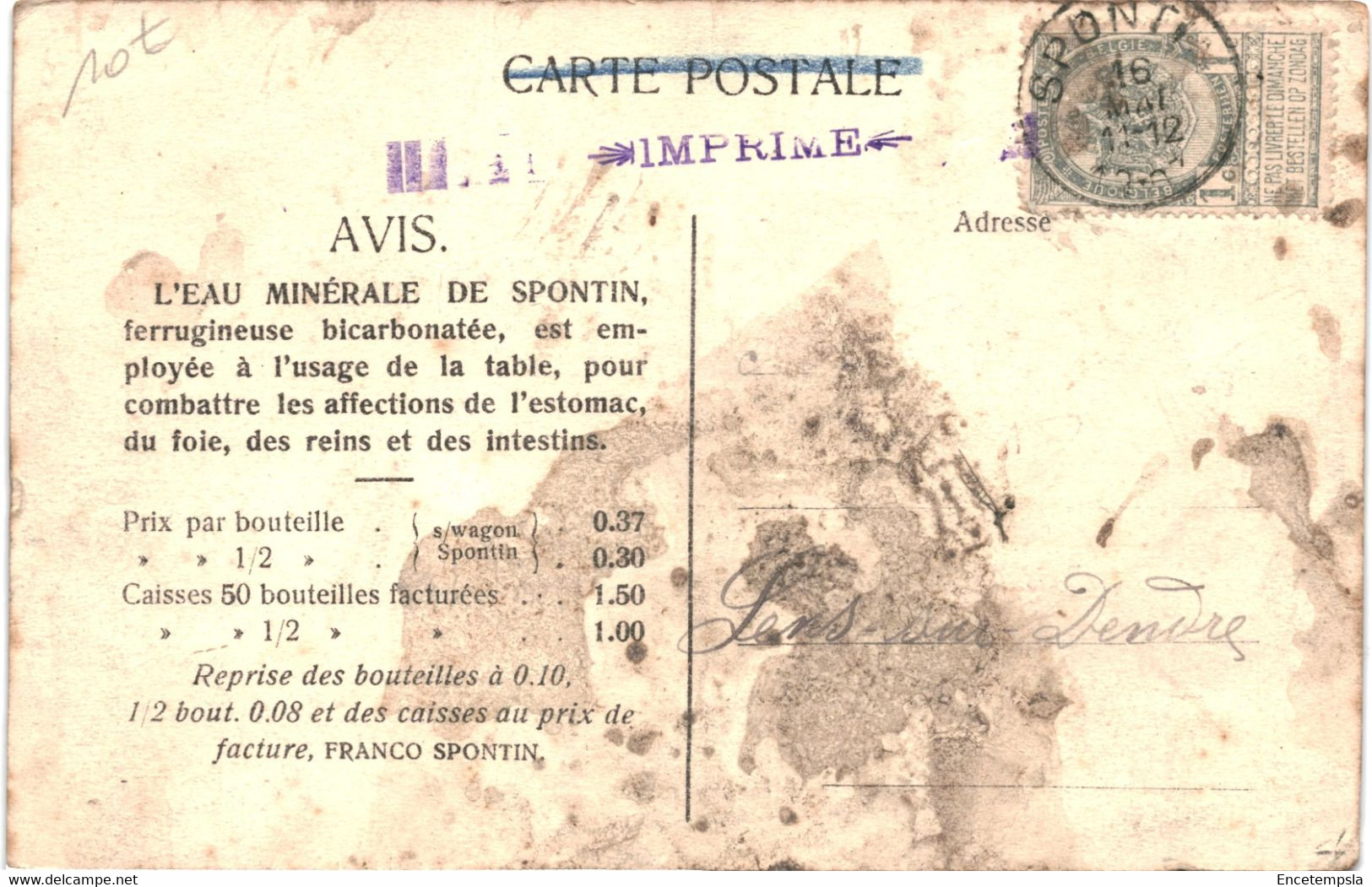 CPA Carte Postale Belgique-Spontin Chalet Des Eaux Minérales 1907   VM50973 - Yvoir