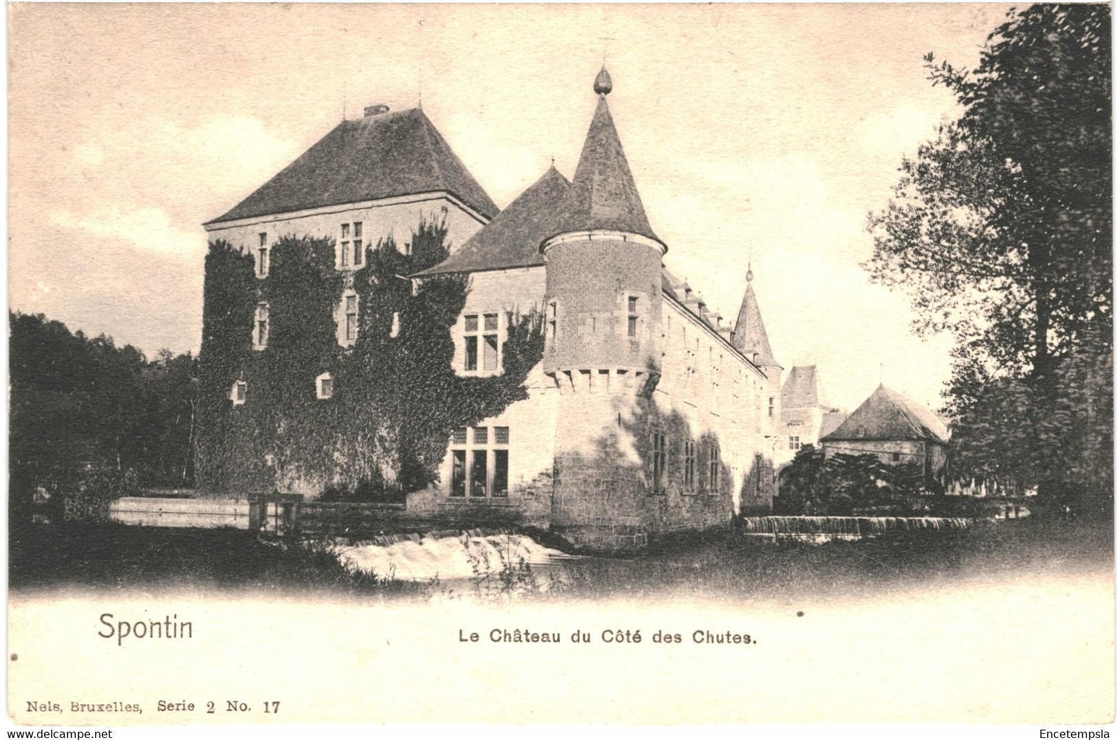 CPA Carte Postale Belgique-Spontin  Le Château Du Côté Des Chutes  Début 1900 VM50974 - Yvoir