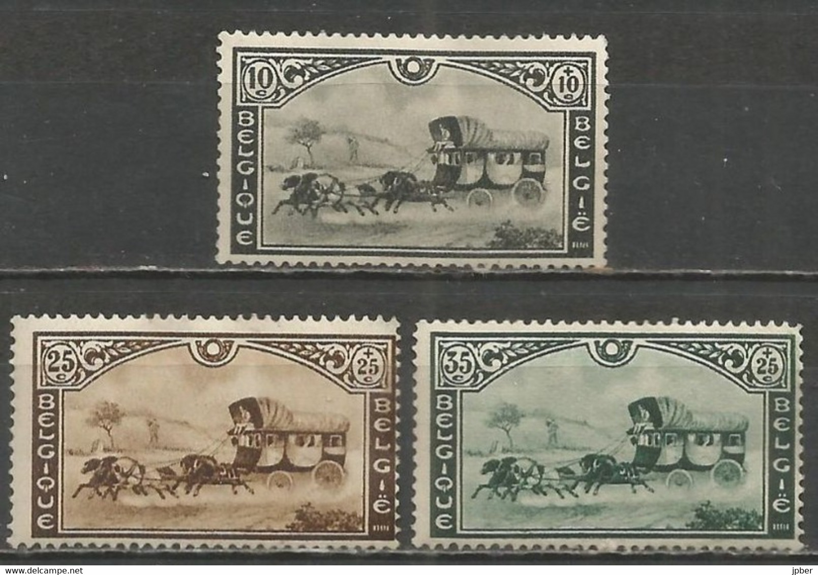 Belgique - N°407à409** - Exposition Universelle De Bruxelles - Malle-Poste - Unused Stamps