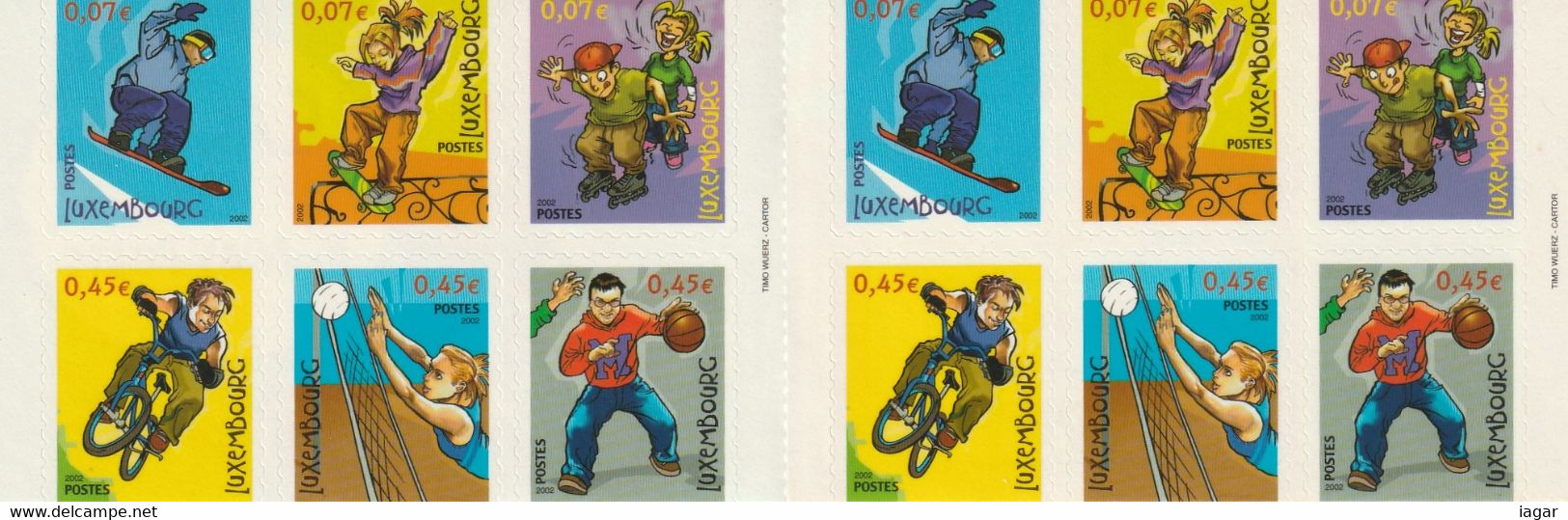 LUXEMBOURG 2002 - 'FUNSPORT', AUTOADHESIVE BOOKLET - Booklets