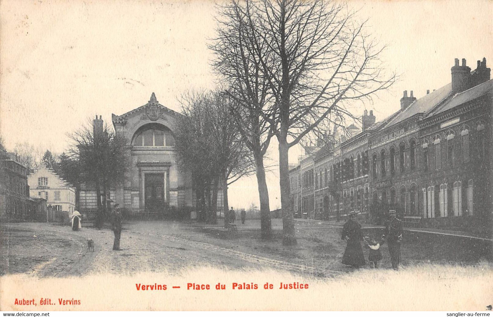 CPA 02 VERVINS PLACE DU PALAIS DE JUSTICE - Vervins