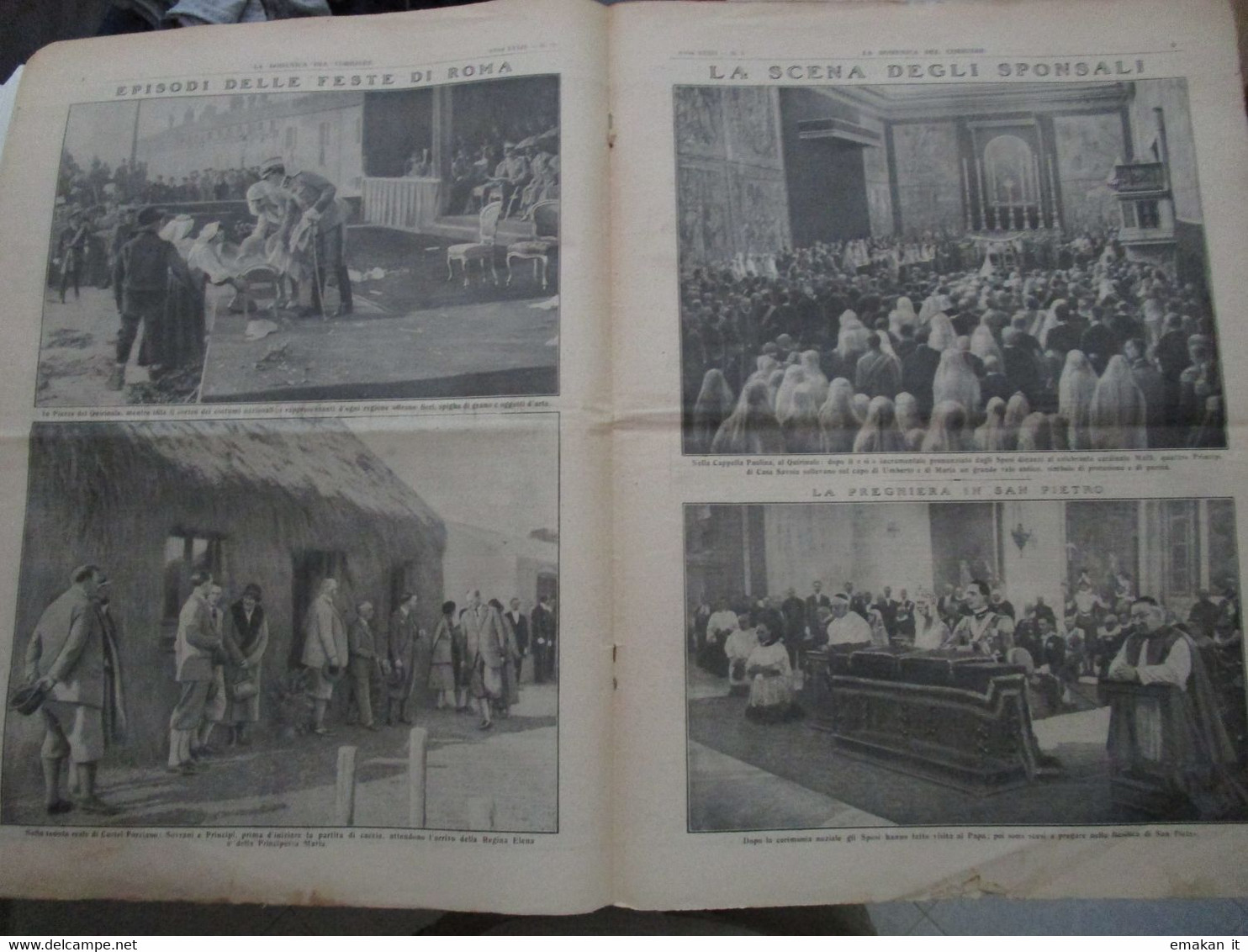 # DOMENICA DEL CORRIERE N 3 / 1930 BATTUTA DI CACCIA CASTEL PONZIANO /NOBILI RUSSI A BERLINO / PERUGINA - Prime Edizioni