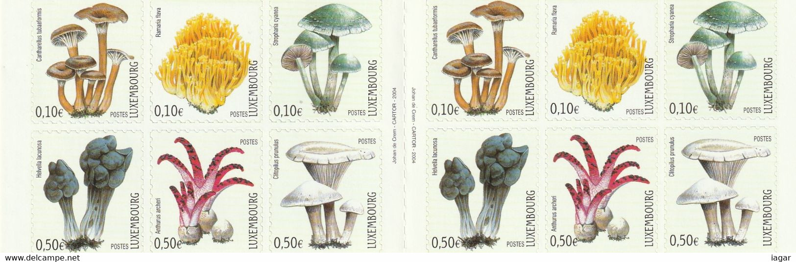 LUXEMBOURG 2004 - MUSHROOMS, AUTOADHESIVE BOOKLET - Booklets