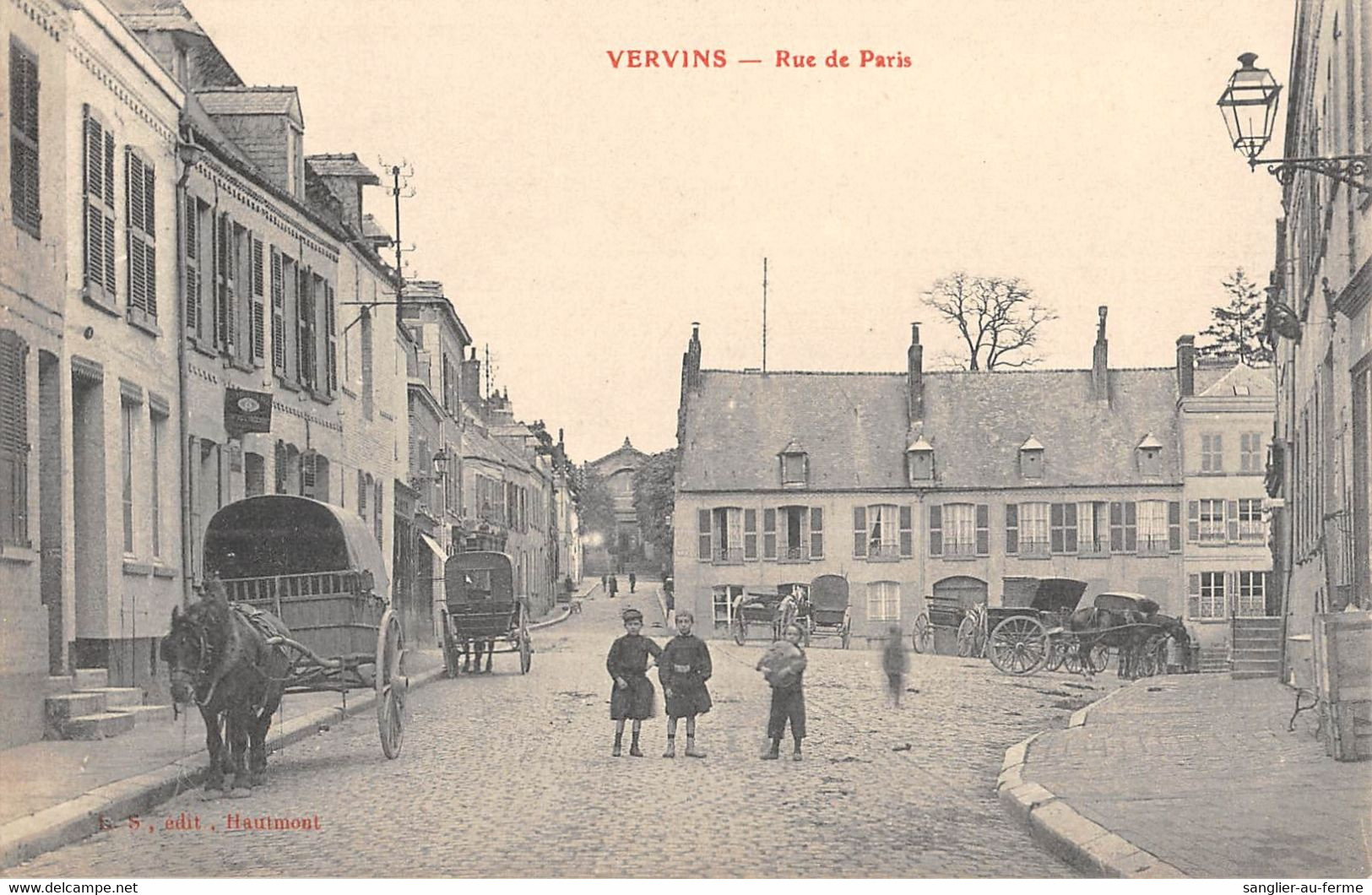 CPA 02 VERVINS RUE DE PARIS - Vervins