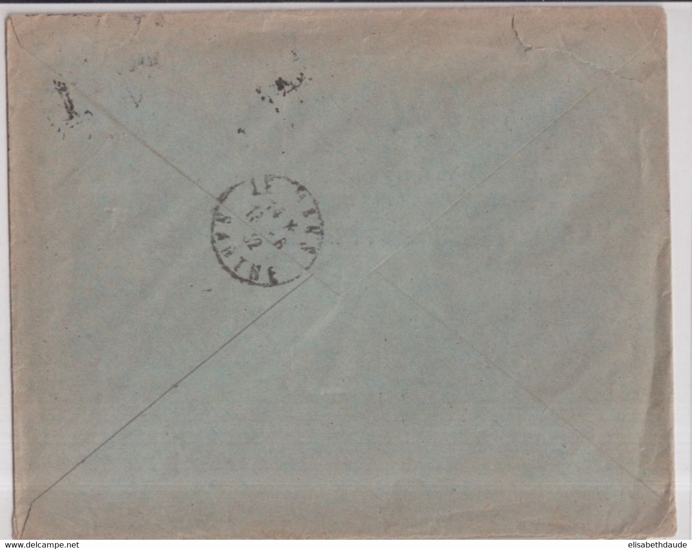 ALGERIE - 1932 - TAXE ! - ENVELOPPE De PHILIPPEVILLE => LE MANS - Storia Postale