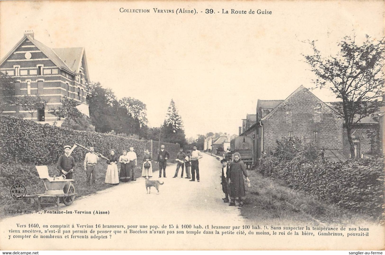 CPA 02 COLLECTION VERVINS ROUTE DE GUISE - Vervins