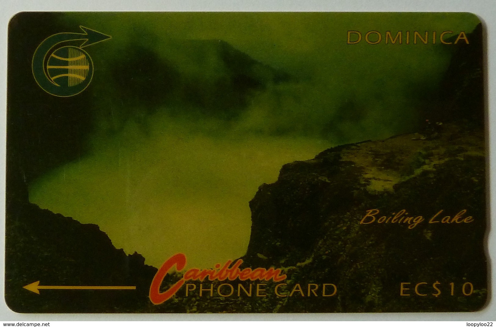 DOMINICA - GPT - 4CDMA - $10 - DOM-4A - Boiling Lake - White Strip - Used - Dominique