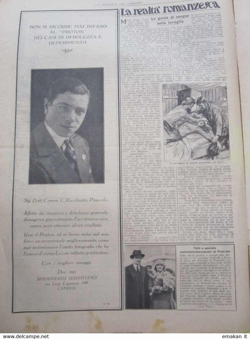 # DOMENICA DEL CORRIERE N 4 / 1930 RADICOFANI / SPAMINATO CATANIA / STABILIMENTO OGNINA (CT) / BAMBINI /  PERUGINA - Premières éditions
