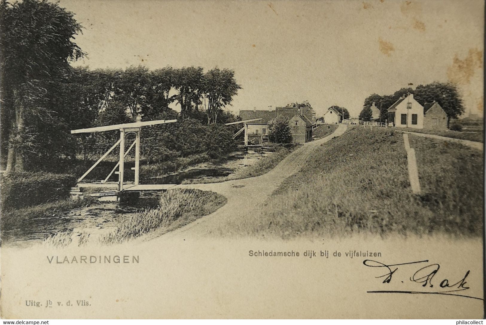 Vlaardingen // Schiedamsche Dijk Bij De Vijfsluizen 1904 Vlekkeb - Vlaardingen