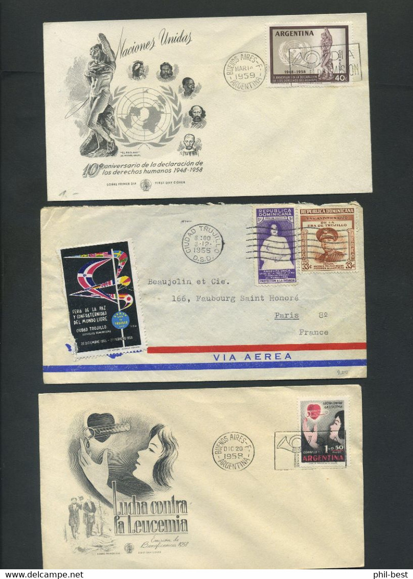Argentinien 3 Briefe Aus 1955 - 1959  #M428 - Cartas & Documentos