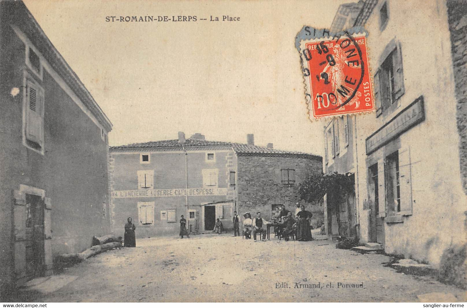 CPA 07 SAINT ROMAIN DE LERPS LA PLACE - Other & Unclassified