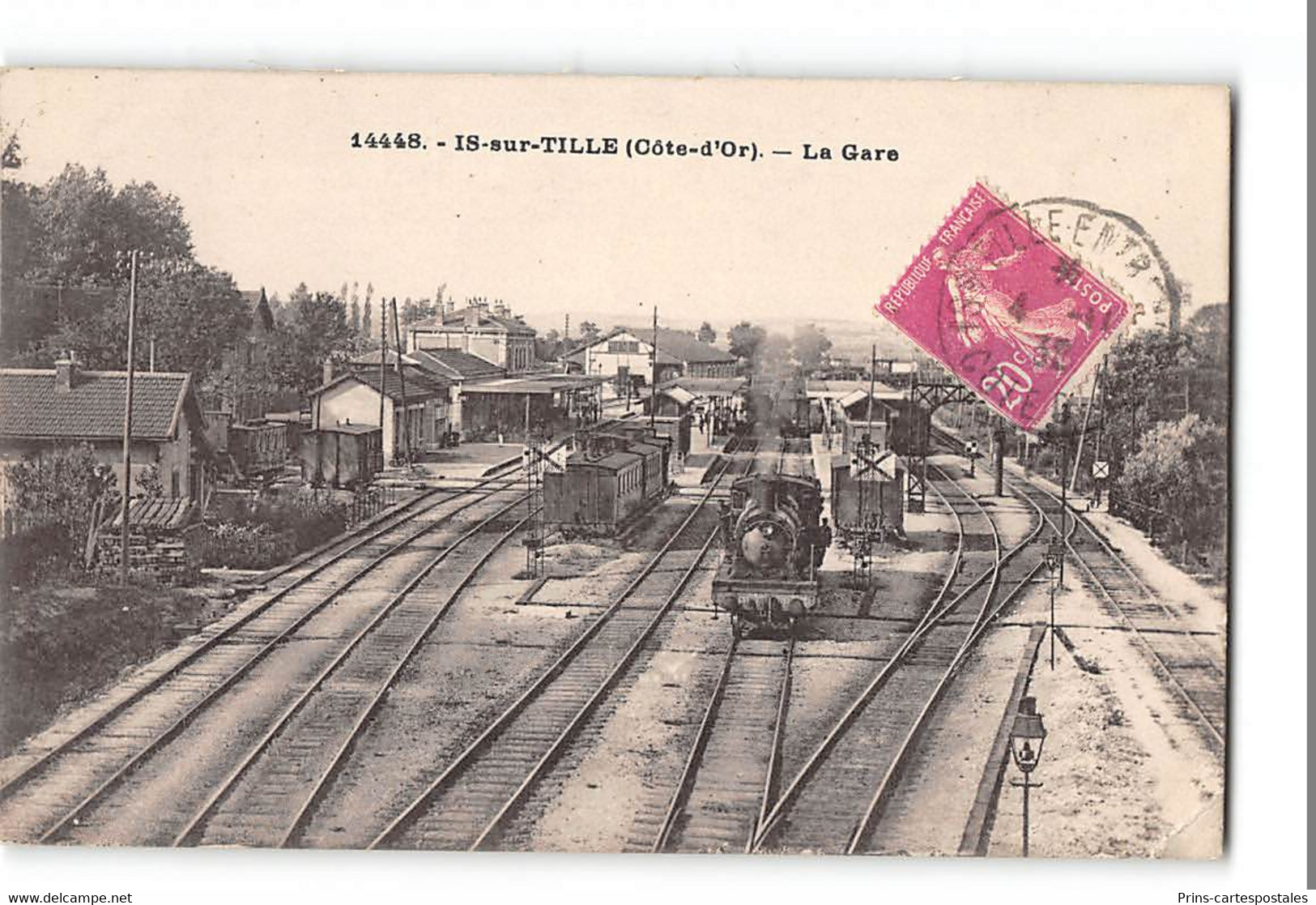 CPA 21 Is Sur Tille La Gare Train - Is Sur Tille
