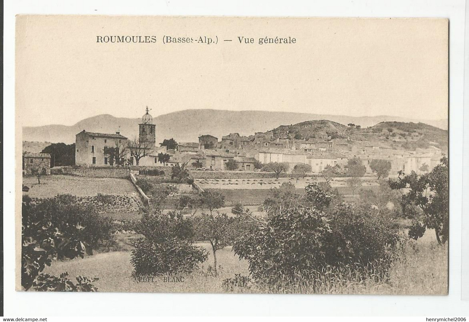 04 Basses Alpes Boumoules Vue Générale 1923 - Sonstige & Ohne Zuordnung