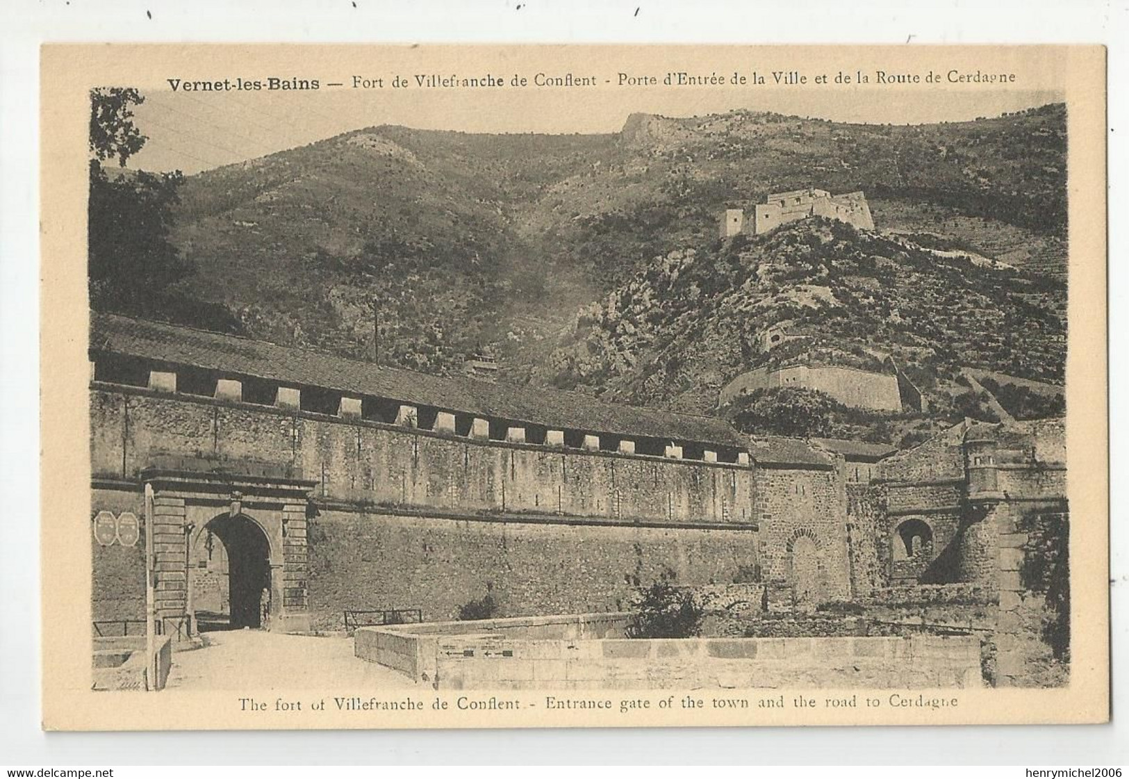 66 Vernet Les Bains Porte D'entrée De La Ville Et Route De Cerdagne Fort De Villefranche  Confluent Ed Moli Maroquinerie - Autres & Non Classés