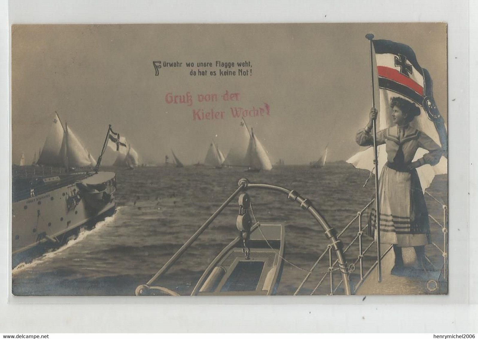 Allemagne Kiel 1907 Gruss Von Der Kieler Wachel Escadre Allemande Bateaux De Guerre 1907 - Kiel