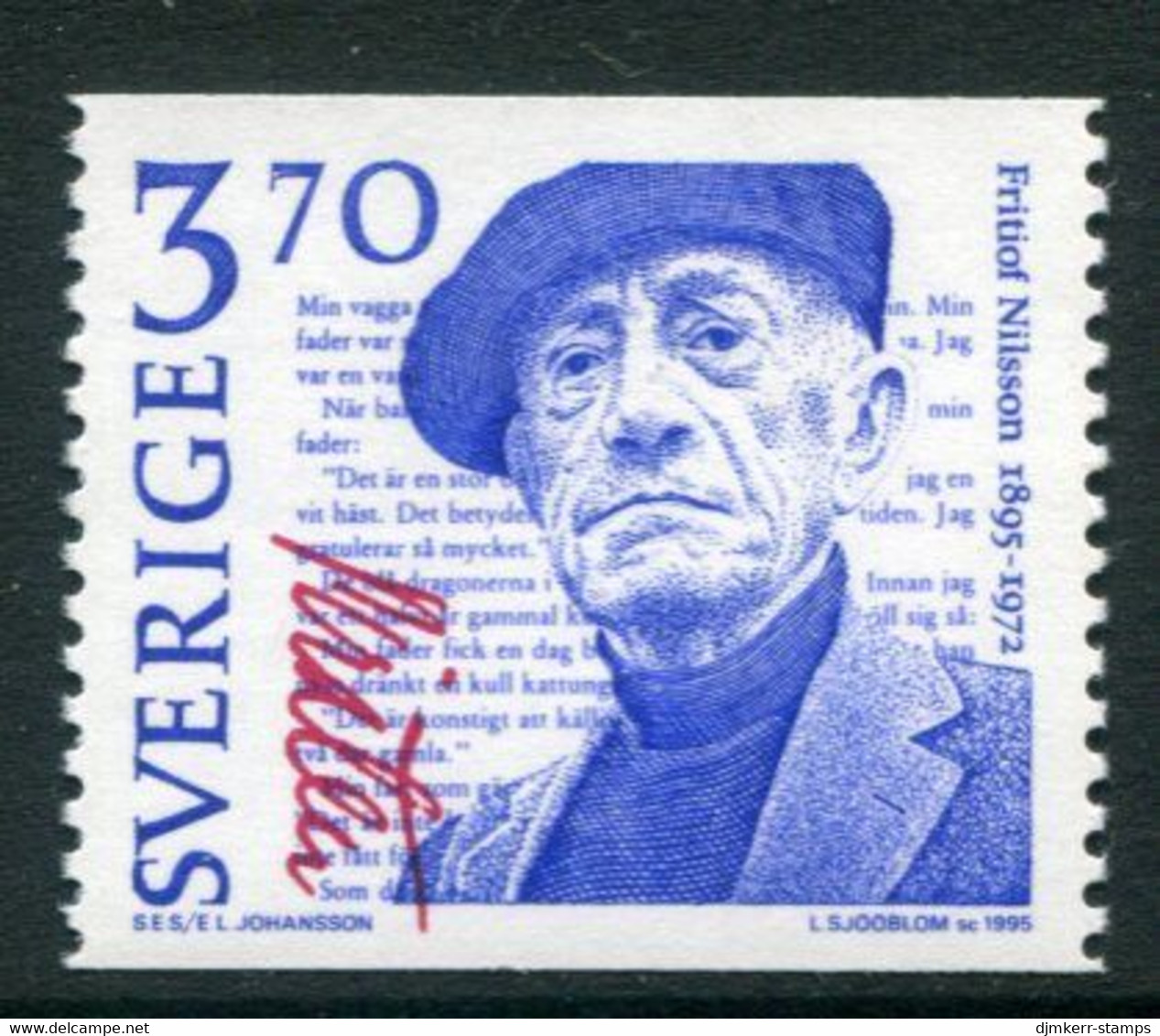 SWEDEN 1995 Nilsson Birth Centenary MNH / **  Michel 1912 - Unused Stamps