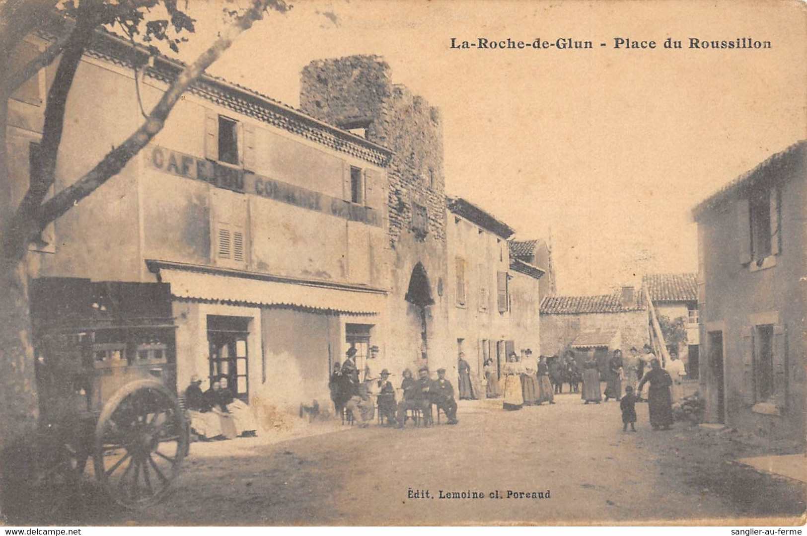 CPA 26 LA ROCHE DE GLUN PLACE DU ROUSSILLON - Sonstige & Ohne Zuordnung