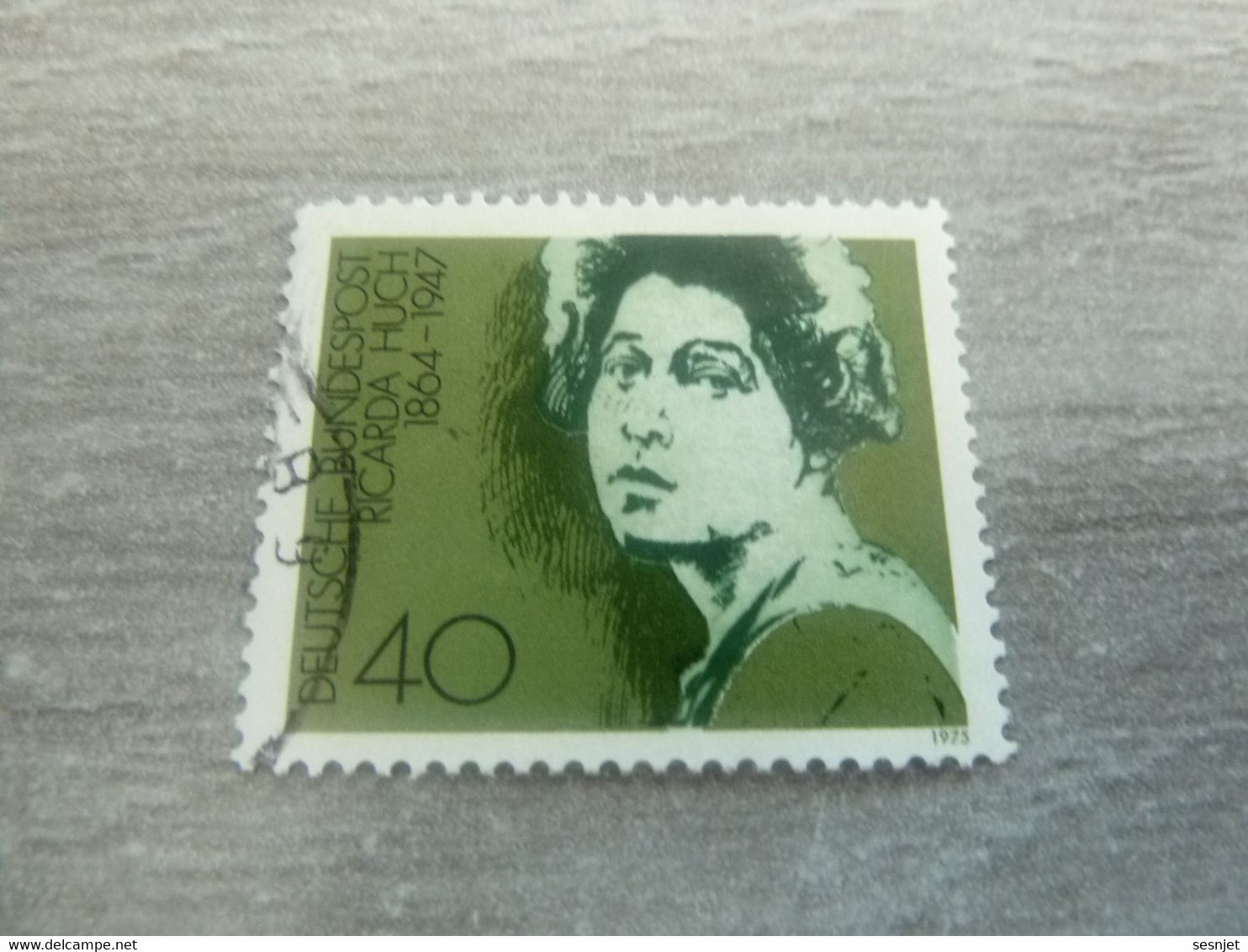 Deutsche Bundespost - Ricarda Huch (1864-1947) - Val 40 - Olive - Oblitéré - Année 1980 - - Gebraucht