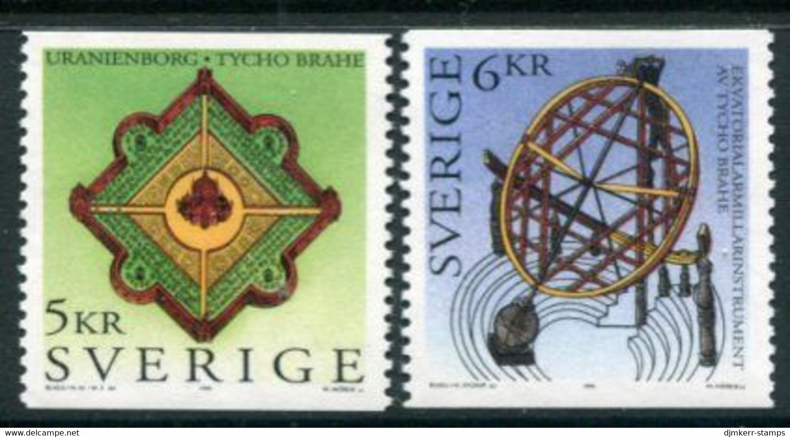 SWEDEN 1995 Tycho Brahe Birth Anniversary MNH / **  Michel 1910-11 - Neufs