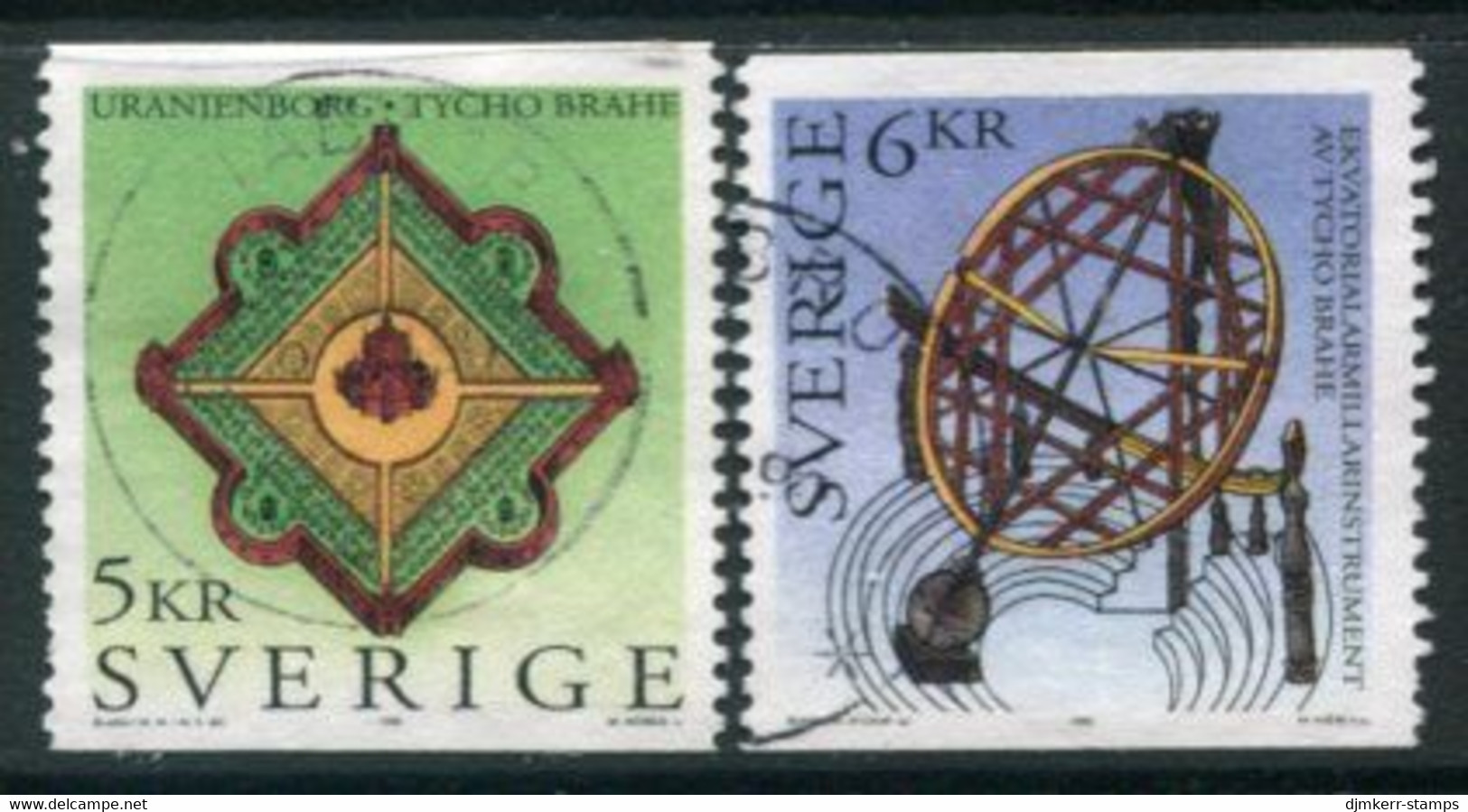 SWEDEN 1995 Tycho Brahe Birth Anniversary Used  Michel 1910-11 - Used Stamps