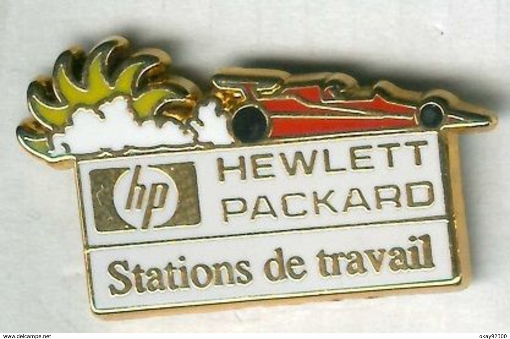 Pin's Informatique Ordinateur Computer Computing HP Hewlett-Packard Voiture F1 Formule 1 - Informatica