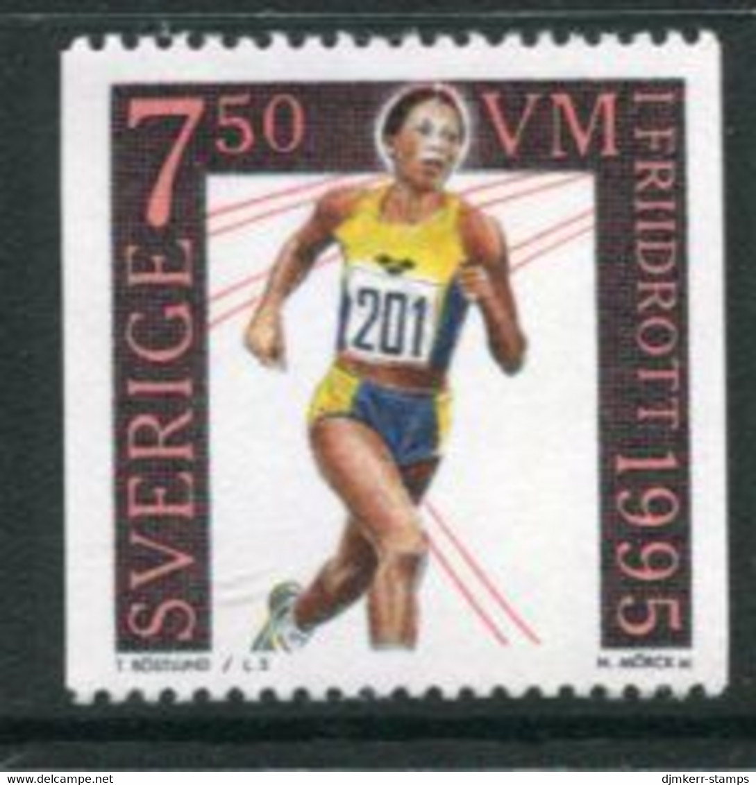 SWEDEN 1995 World Athletics Championship MNH / **  Michel 1898 - Nuevos