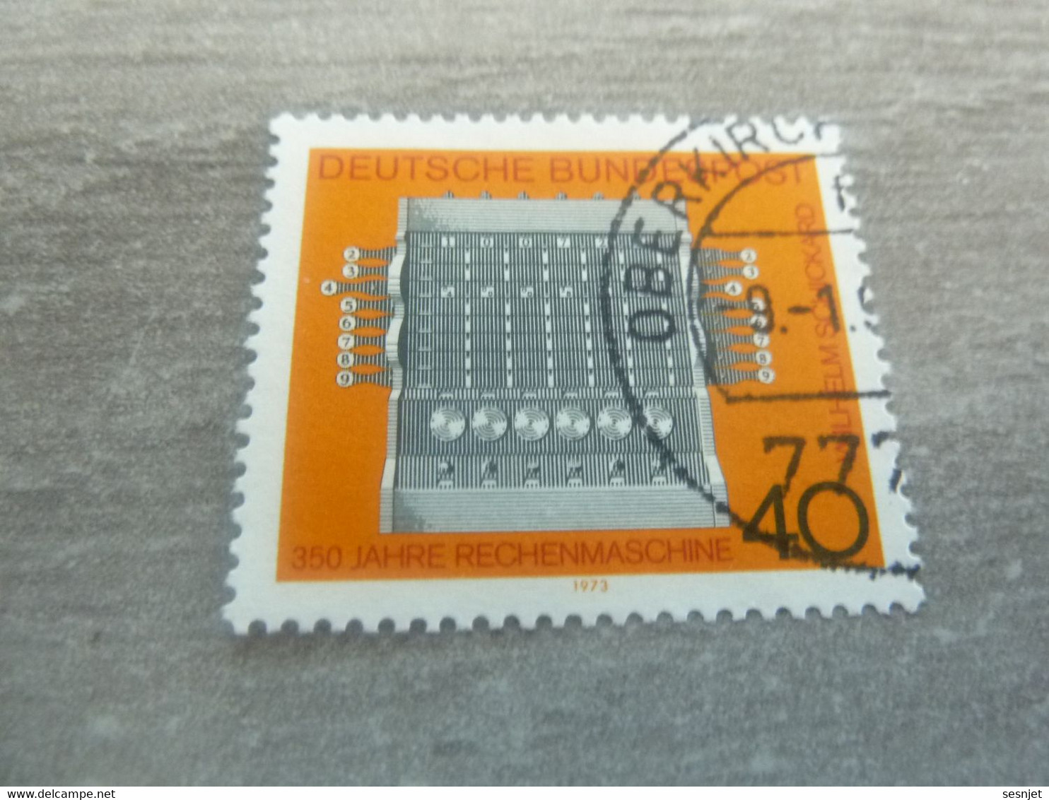 Deutsche Bundespost - Wilhelm Schickard - Val 40 - Noir Et Orange - Oblitéré - Année 1985 - - Gebraucht