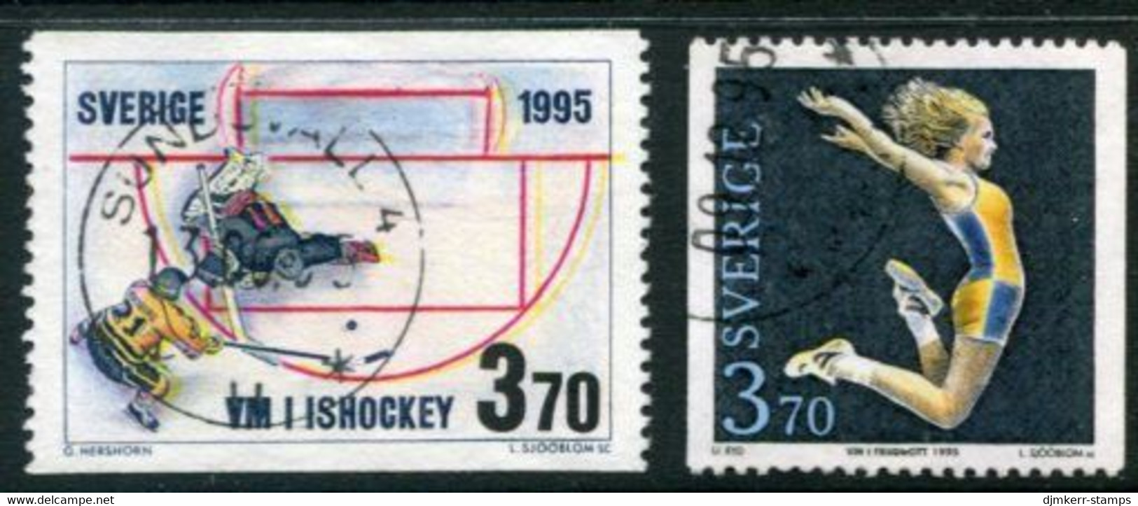 SWEDEN 1995 Sports Championship Used.   Michel 1881-82 - Used Stamps