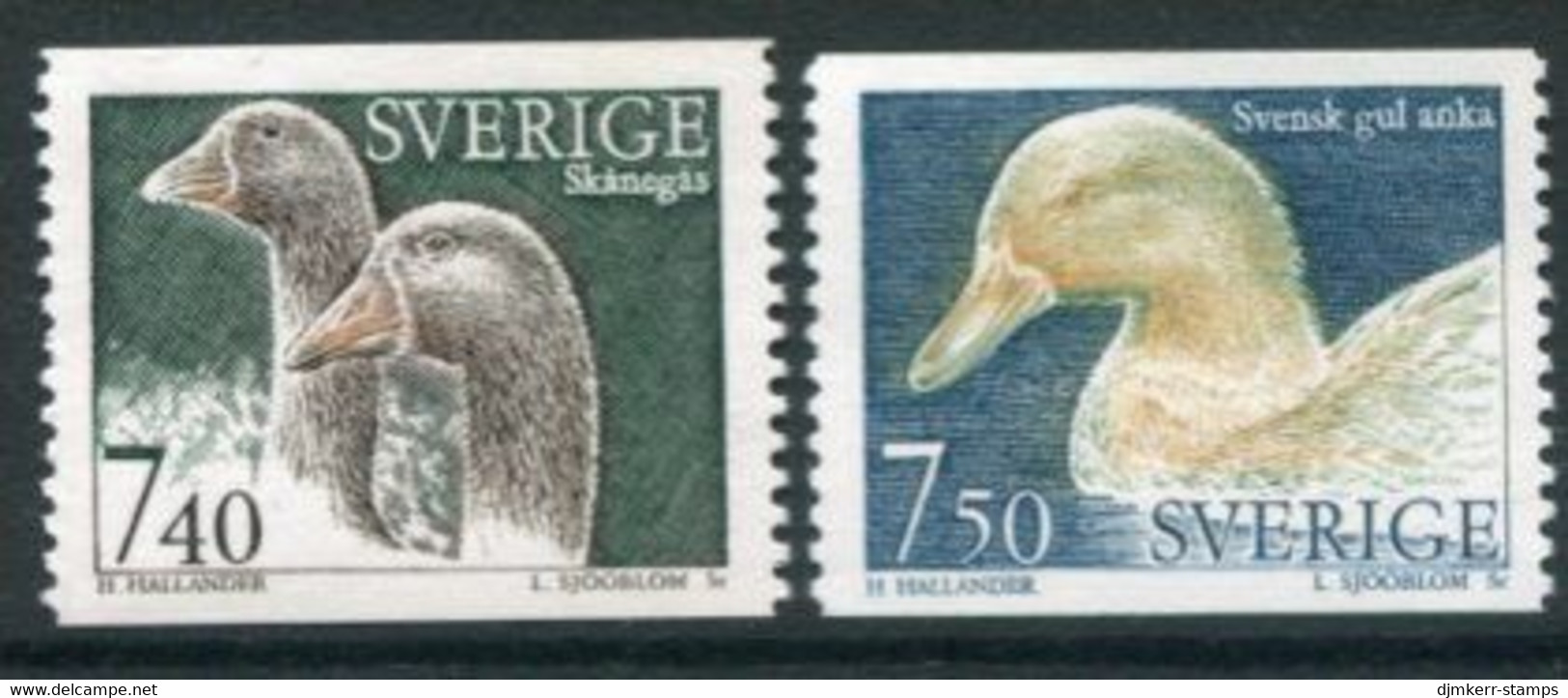 SWEDEN 1995 Ducks And Geese MNH / **.   Michel 1878-79 - Neufs
