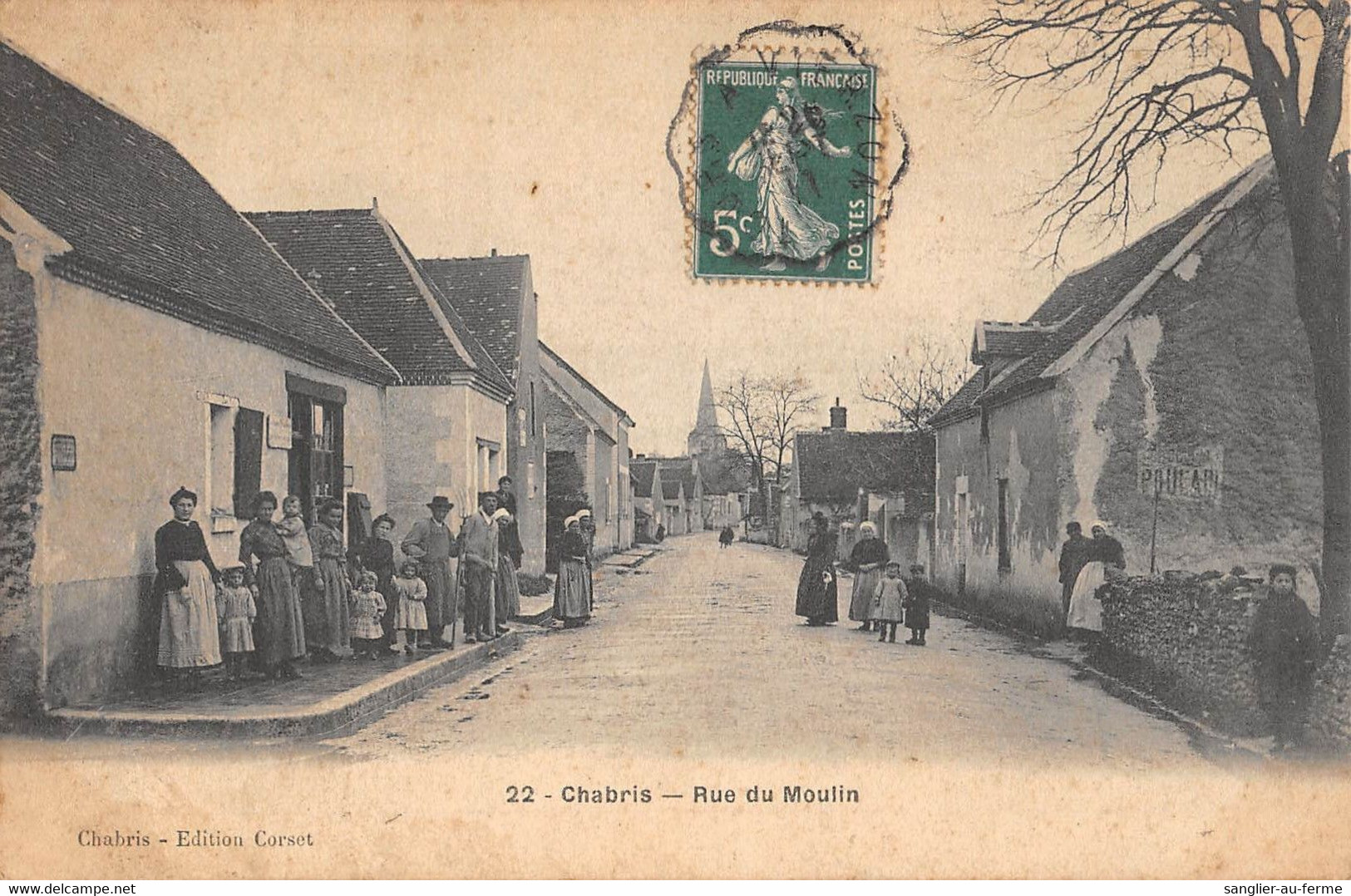 CPA 36 CHABRIS RUE DU MOULIN - Other & Unclassified