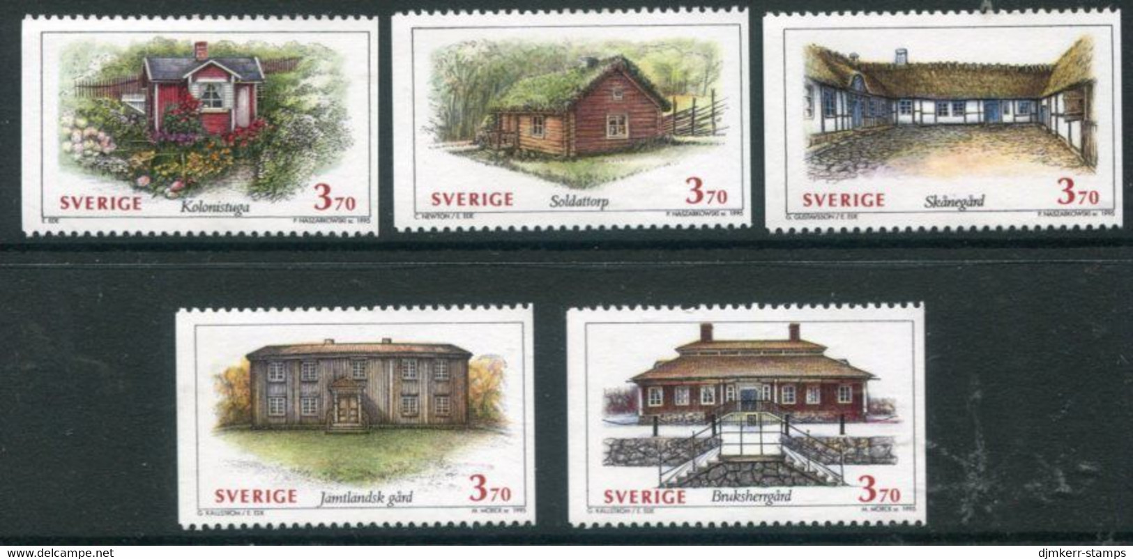 SWEDEN 1995 Swedish Rural Architecture MNH / **.   Michel 1869-73 - Nuovi