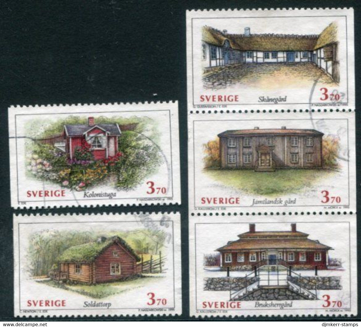 SWEDEN 1995 Swedish Rural Architecture Used.   Michel 1869-73 - Oblitérés