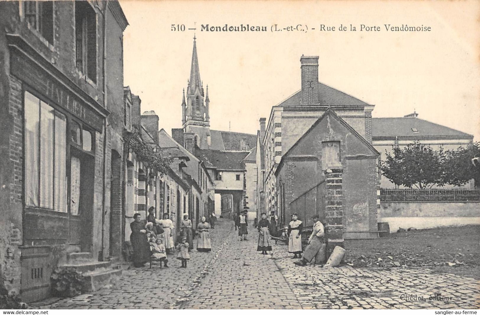 CPA 41 MONDOUBLEAU RUE DE LA PORTE VENDOMOISE - Andere & Zonder Classificatie