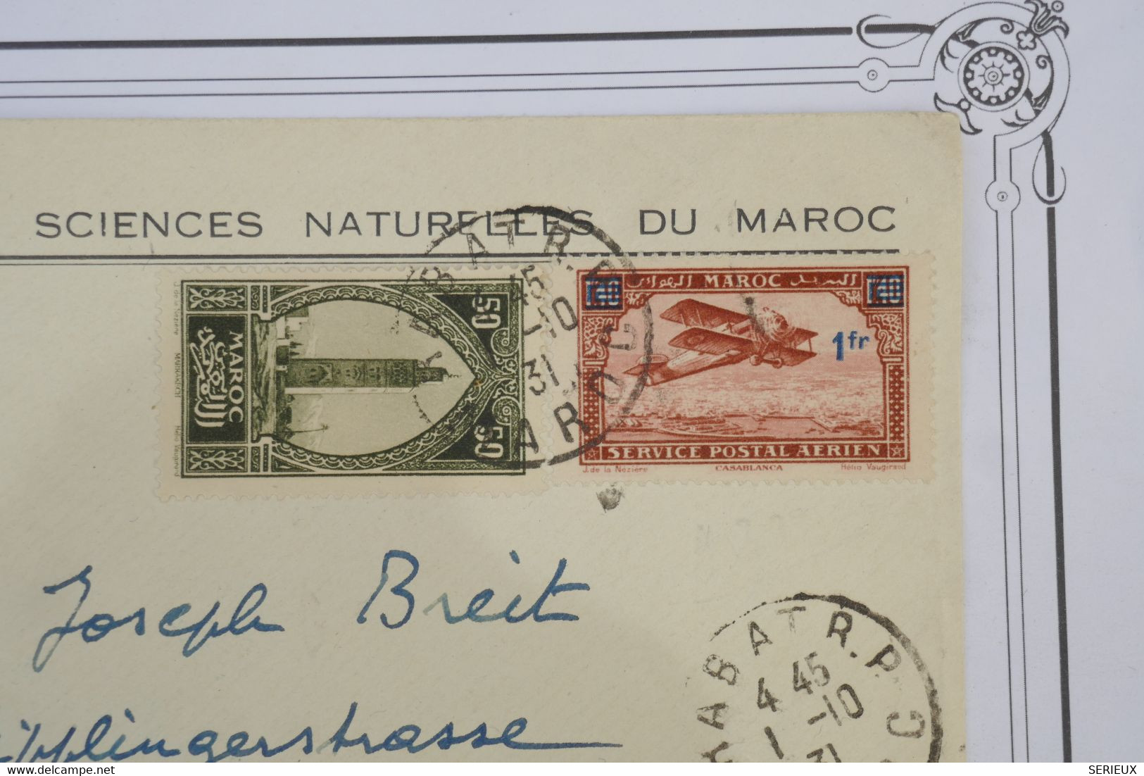 131  MAROC  BELLE LETTRE   1931 RABAT POUR  VIENNE AUTRICHE + SURCHARGE+AFFRANC. INSUFFISANT - Airmail