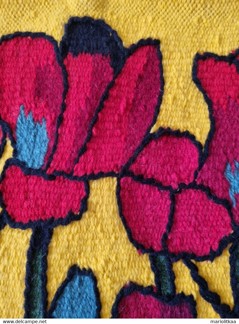 Gobelin Tapestry "Poppies" - 100% Wollen - Handmade - Alfombras & Tapiceria