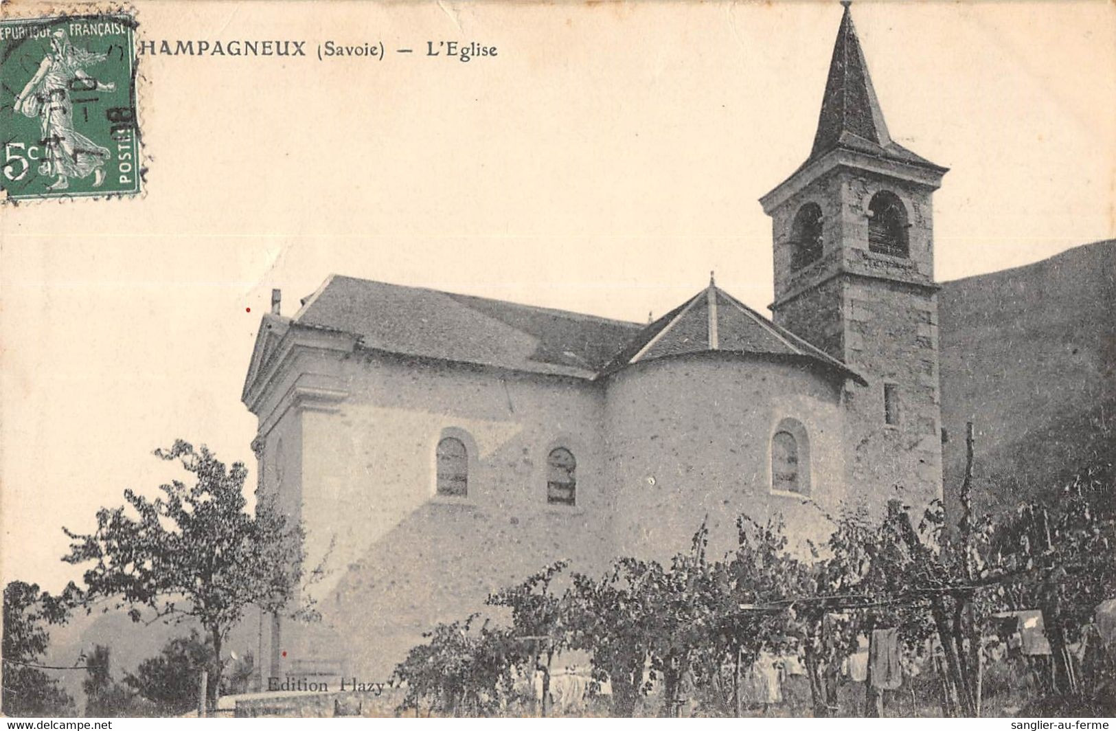 CPA 73 CHAMPAGNEUX L'EGLISE (cliché Rare - Autres & Non Classés