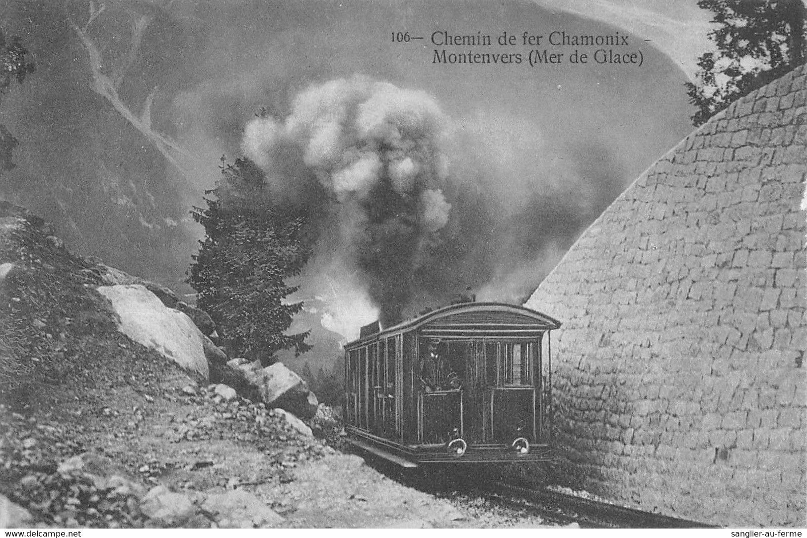 CPA 74 CHEMIN DE FER CHAMONIX MONTENVERS MER DE GLACE (TRAIN - Chamonix-Mont-Blanc