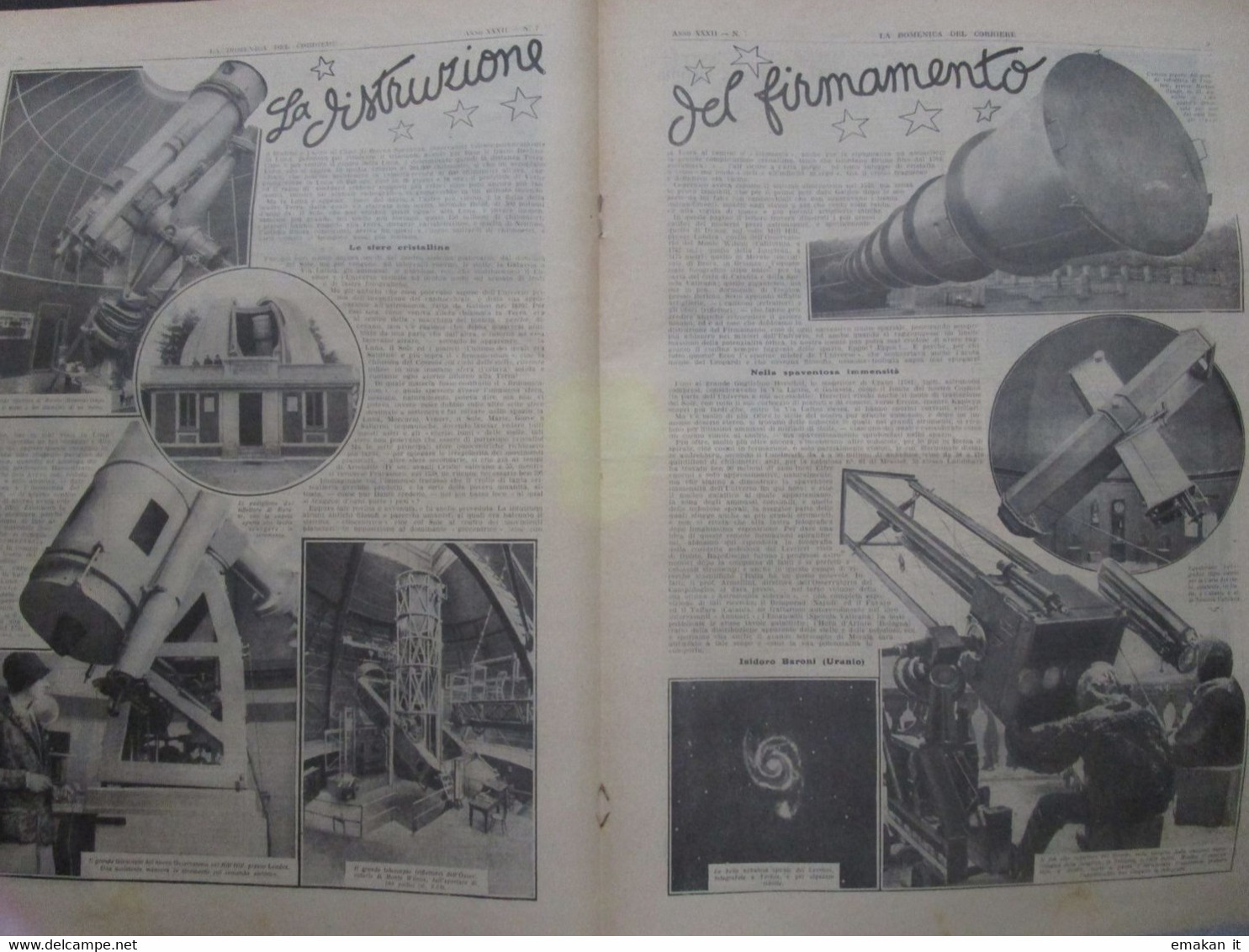 # DOMENICA DEL CORRIERE N 7 / 1930 TELESCOPI / NEL CUORE DEL FEZZAN (LIBIA) - Premières éditions