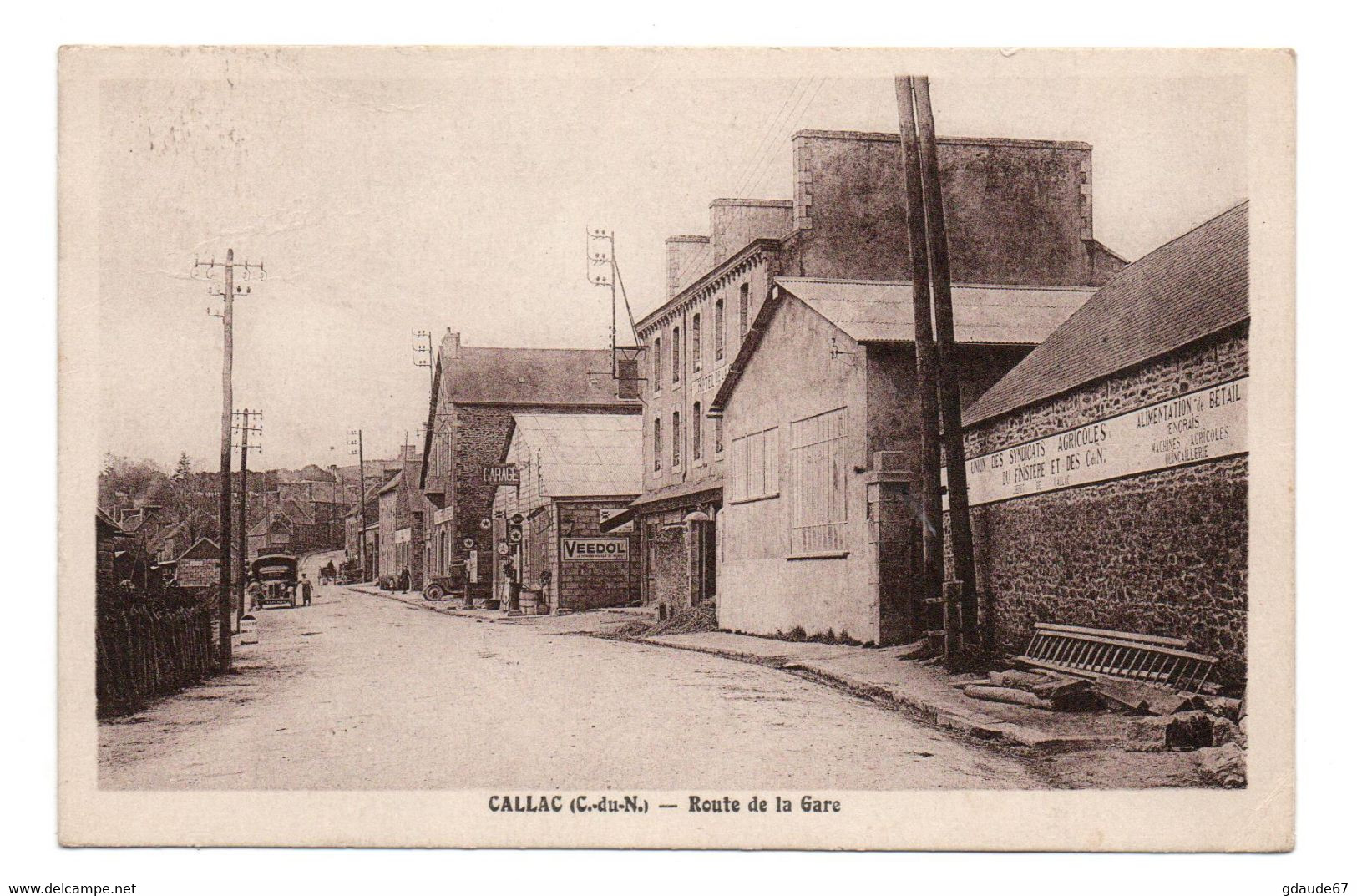 CALLAC (22) - ROUTE DE LA GARE - Callac