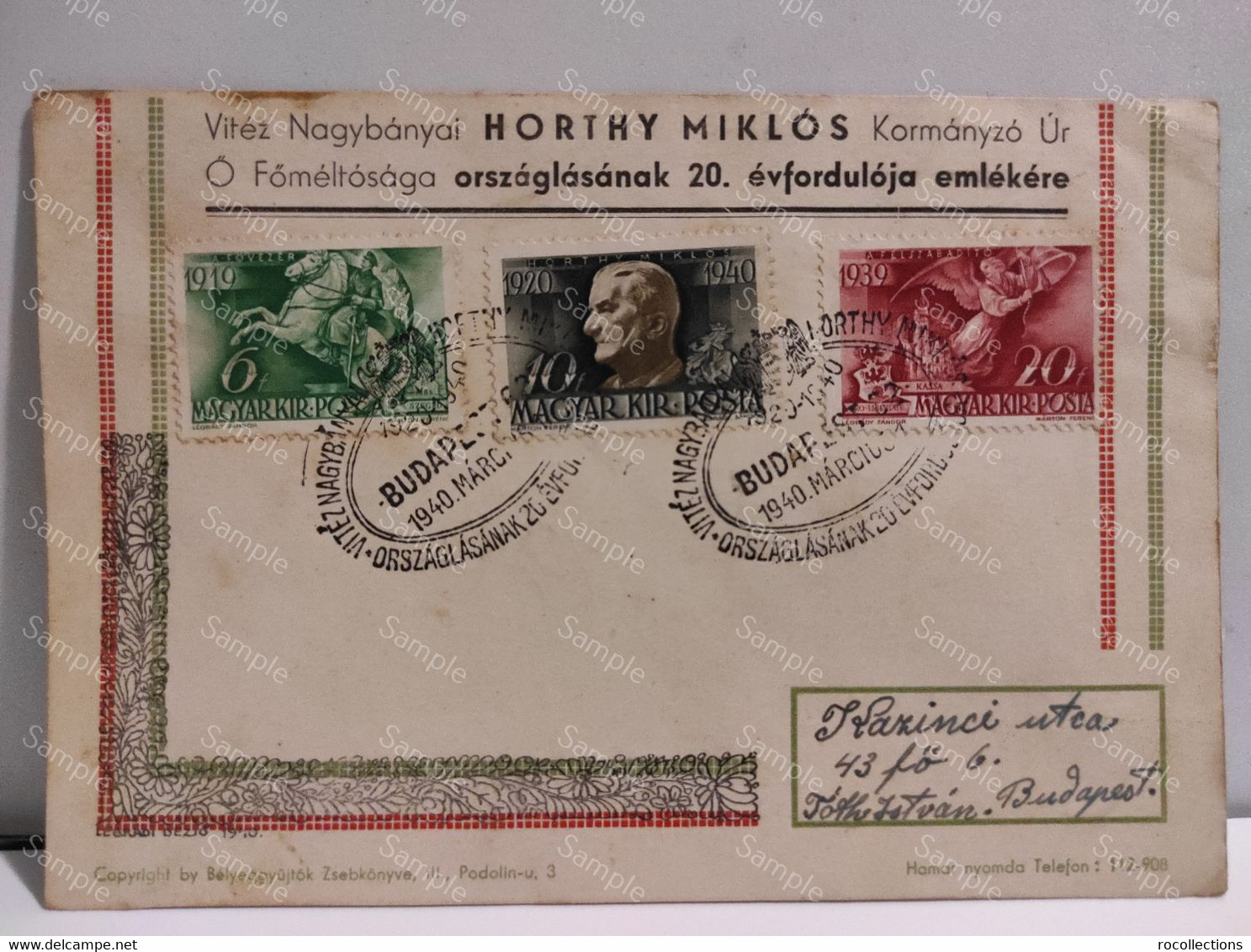 Hungary Romania 3x Postage Stamps HORTHY MIKLOS Budapest 1940 Nagybanya MAGYAR KIR POSTA - Autres & Non Classés