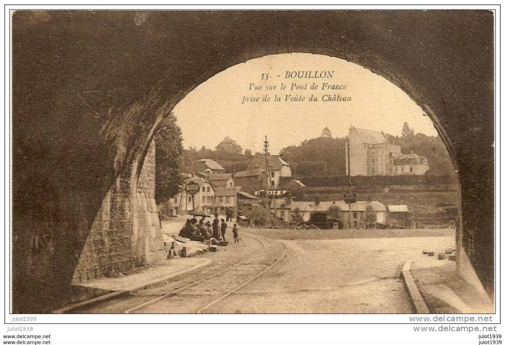 BOUILLON ..--  RAILS Du TRAM . Vue Sur Le Pont De France . En Attendant Le TRAM . - Bouillon