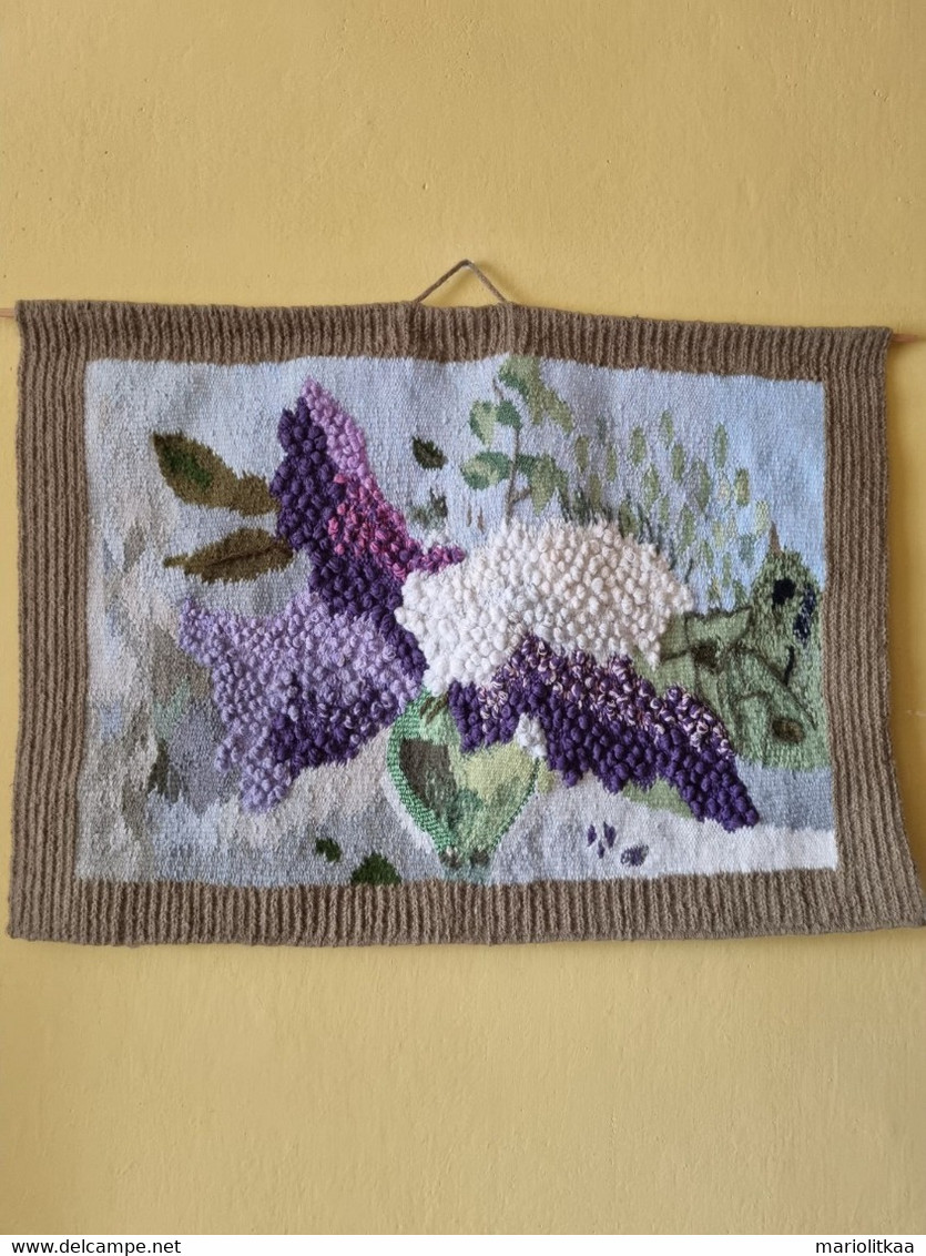 Gobelin Tapestry "Lilacs" - 100% Wollen - Handmade - Tappeti & Tappezzeria