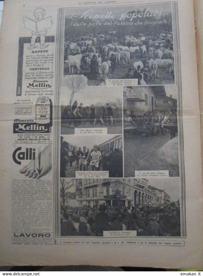 # DOMENICA DEL CORRIERE N 12 / 1930 AUTOTRENO DEL GRANO / FOTO DEL PUBBLICO / PROCESSIONE A LONDRA - First Editions