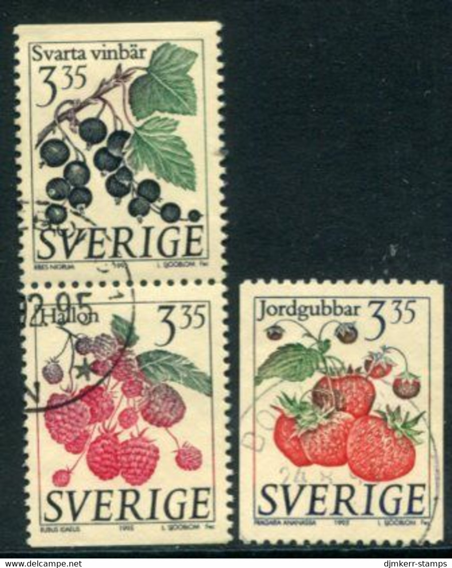 SWEDEN 1995 Definitive: Berries Used.   Michel 1862-64 - Gebraucht
