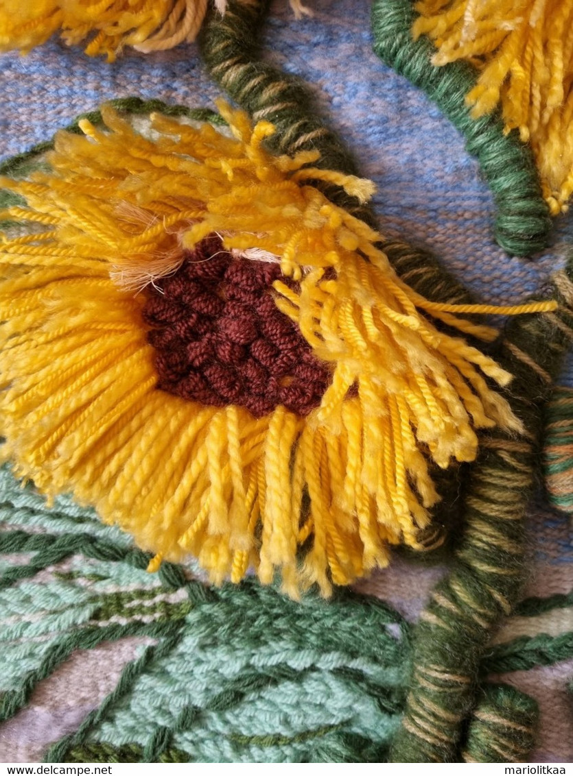 Gobelin Tapestry "Sunflowers" - 100% Wollen - Handmade - Teppiche & Wandteppiche