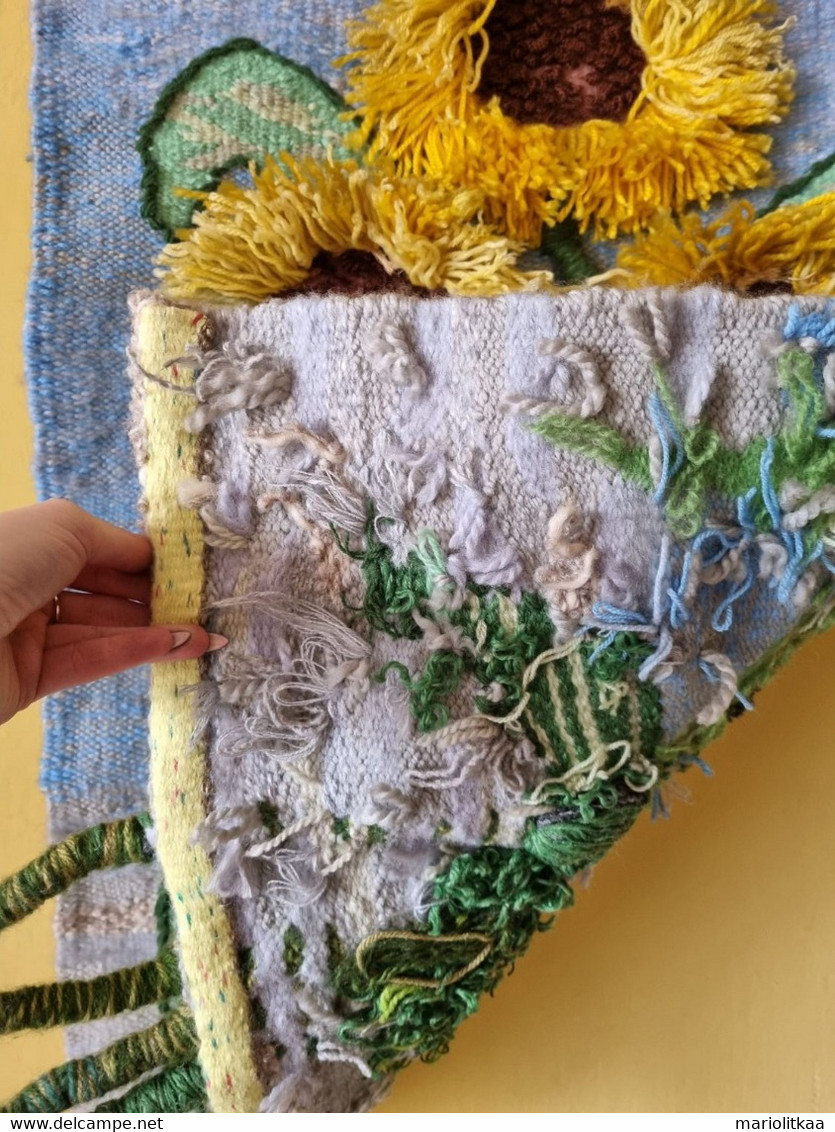 Gobelin Tapestry "Sunflowers" - 100% Wollen - Handmade - Tappeti & Tappezzeria